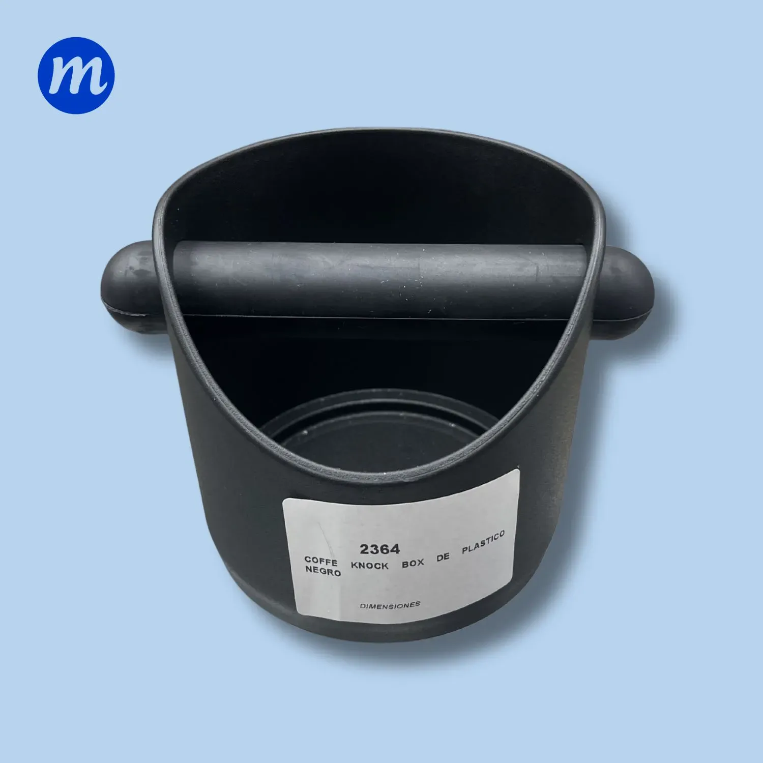 COFFE KNOCK BOX DE PLASTICO NEGRO