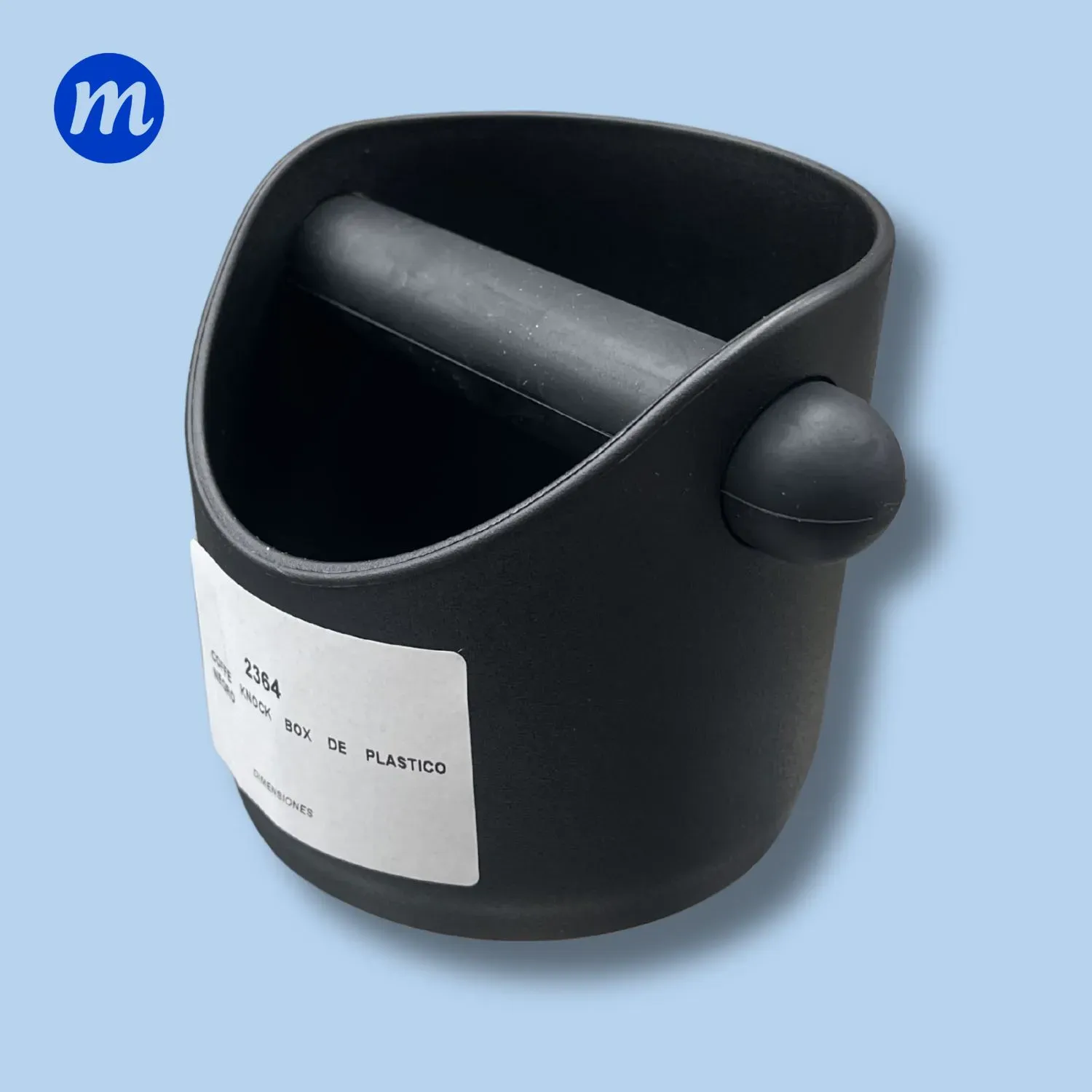 COFFE KNOCK BOX DE PLASTICO NEGRO