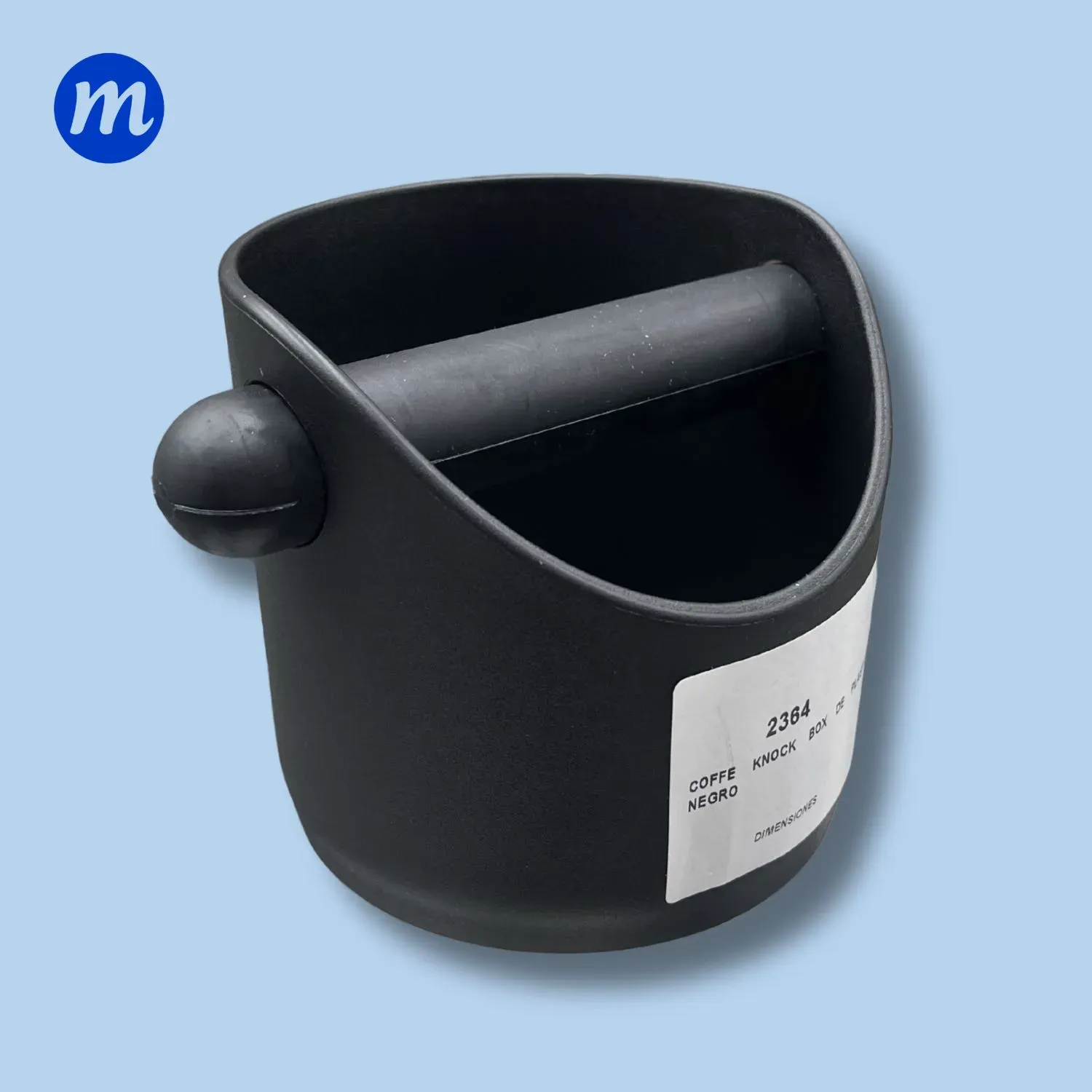 COFFE KNOCK BOX DE PLASTICO NEGRO