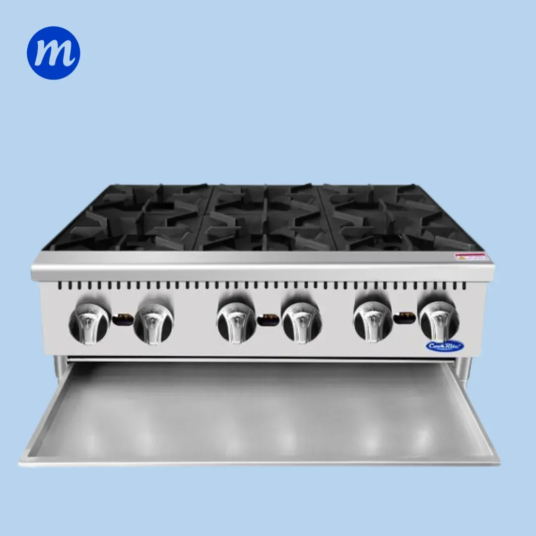 COCINA 6 HORNILLAS DE MESA EN A/I ATOSA