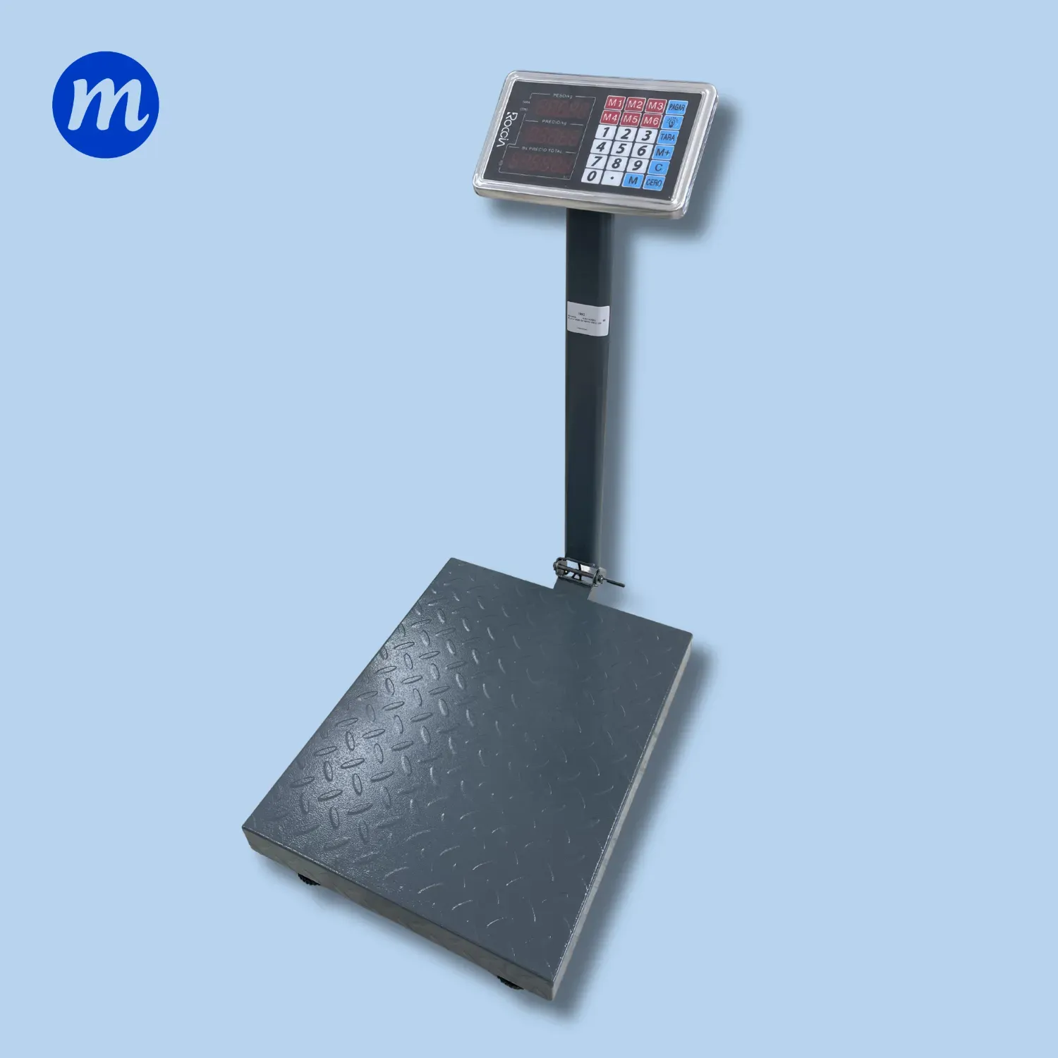 BALANZA ELECTRONICA DE PLATAFORMA EN HIERRO 350KG 110V