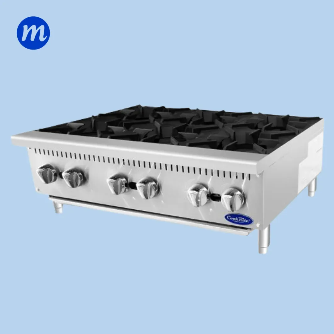 COCINA 6 HORNILLAS DE MESA EN A/I ATOSA