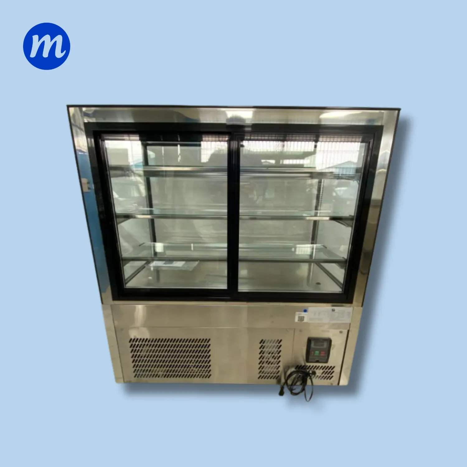 MOSTRADOR DE DULCE CUADRADO 0.90CM 110V SENZANI