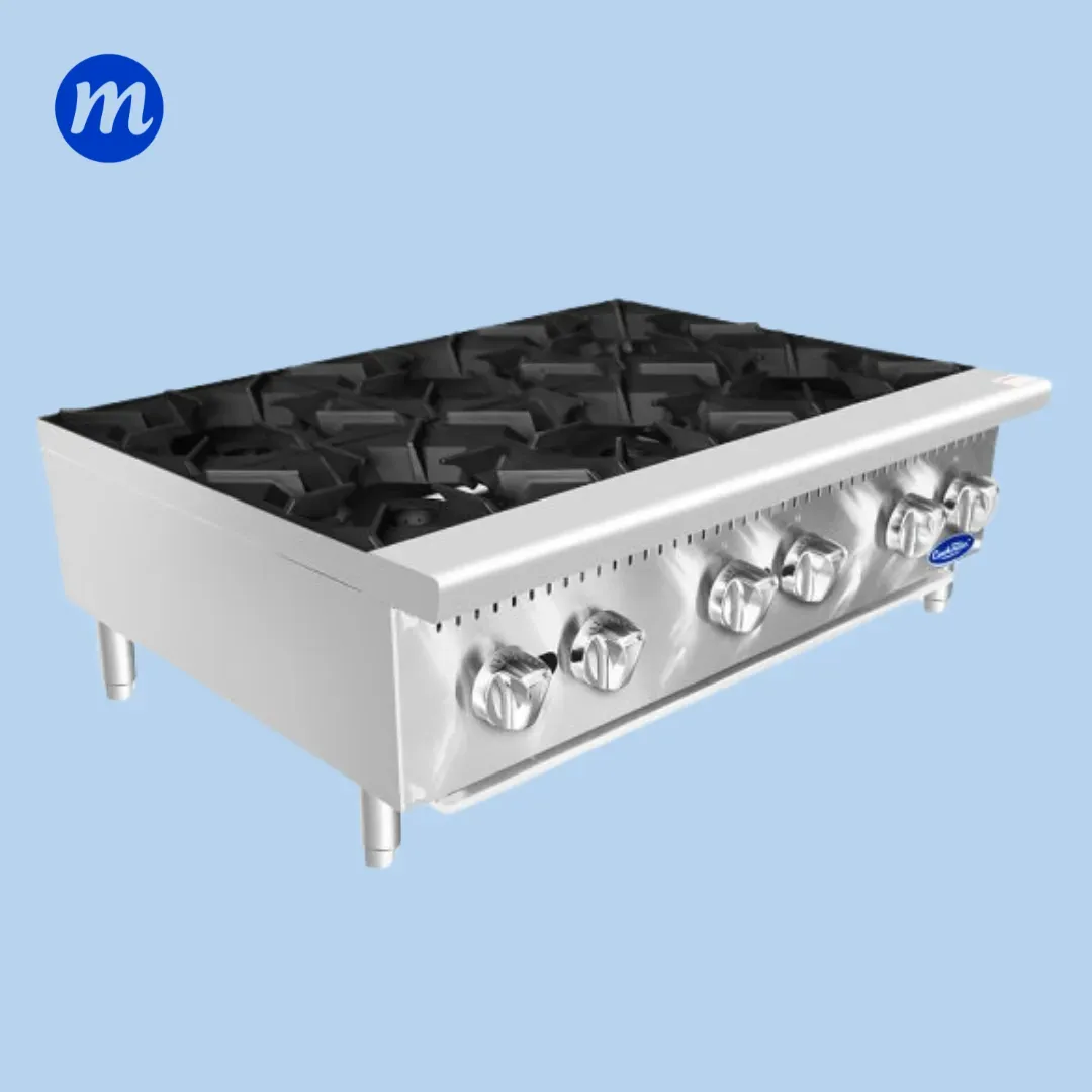 COCINA 6 HORNILLAS DE MESA EN A/I ATOSA