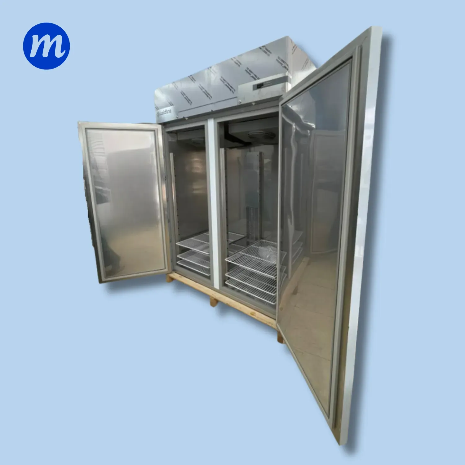 CONGELADOR VERTICAL 2 PUERTAS EN ACERO ITALIANO