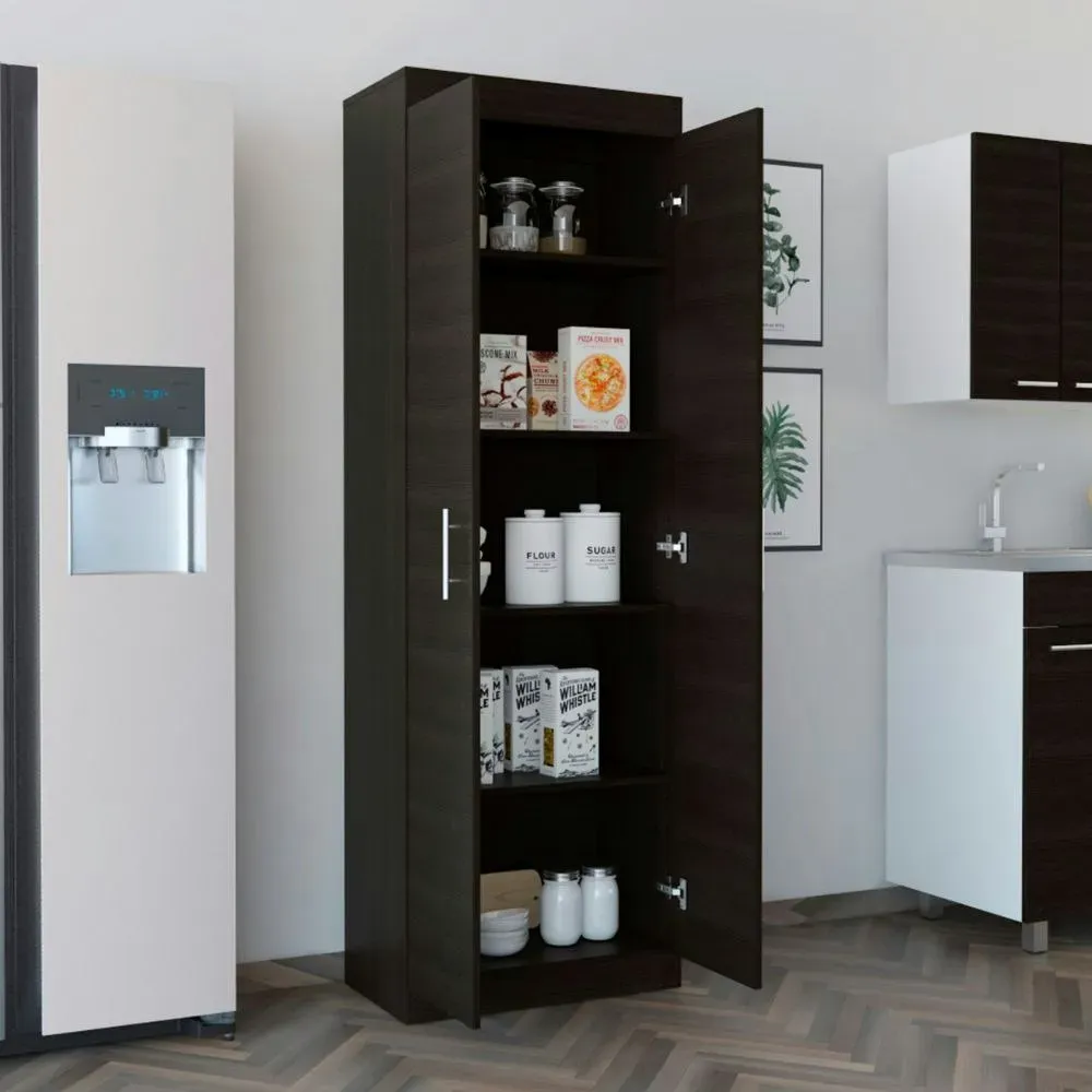 Alacena Brian, Wengue, con entrepaños y puertas - ALW 4024