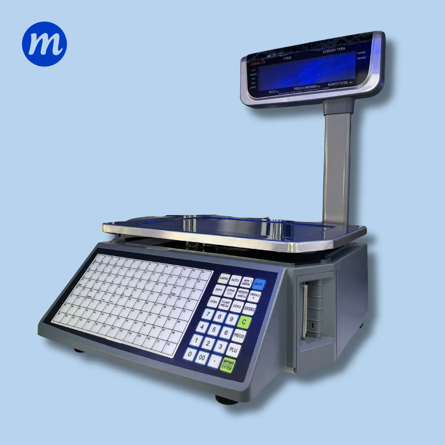BALANZA DE TICKET CON WIFI 15/30KG CON TORRE 110V RONGTA