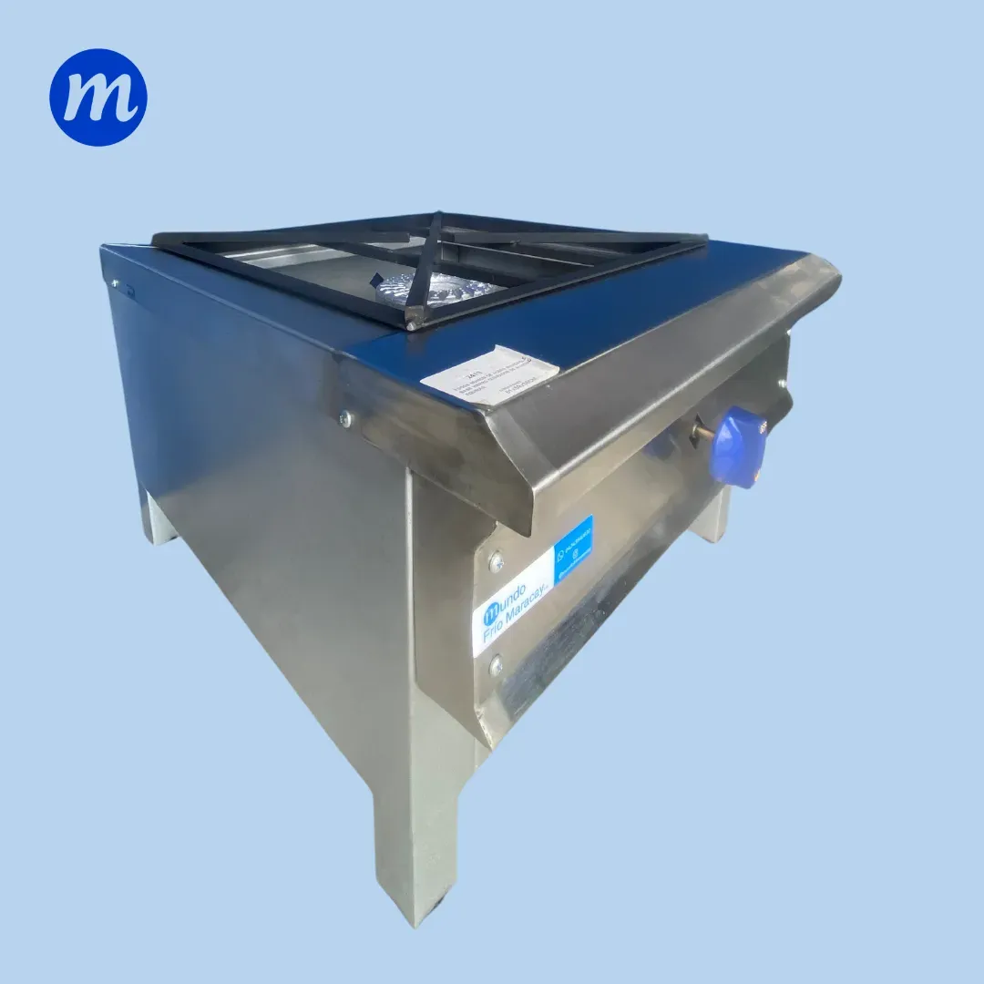 FOGON 40x40CM DE ACERO INOXIDABLE BASE HIERRO QUEMADOR DE ALUMINIO EQUIMAQ