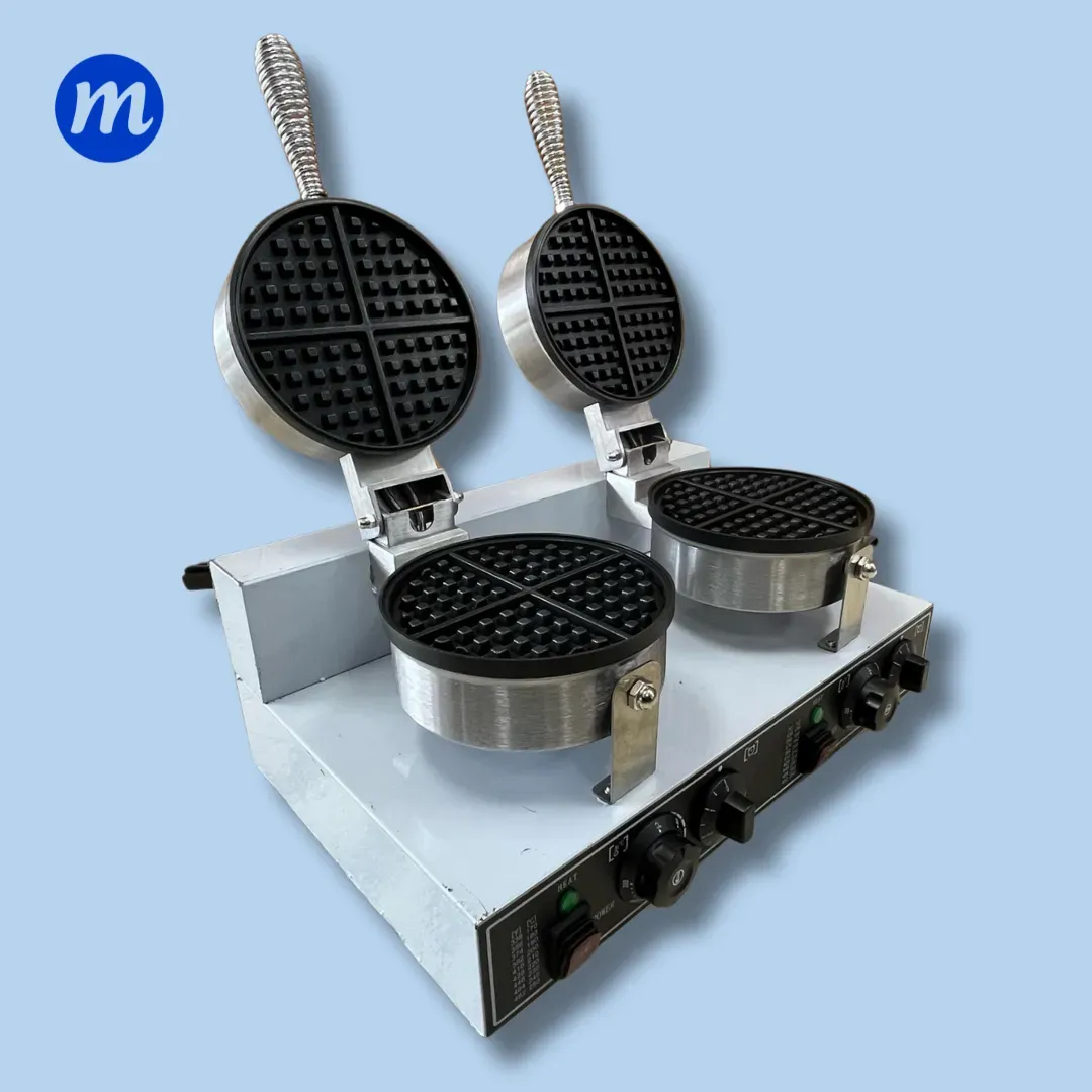 WAFLERA DOBLE EN ACERO 110V/1200W + 1.200W WZ-VM2
