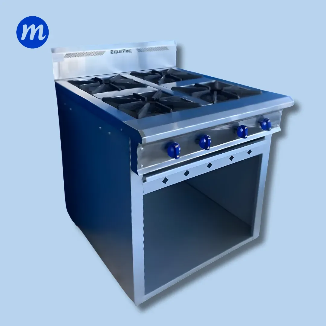 COCINA 4 HORNILLAS CON GABINETE EN HIERRO EQUIMAQ