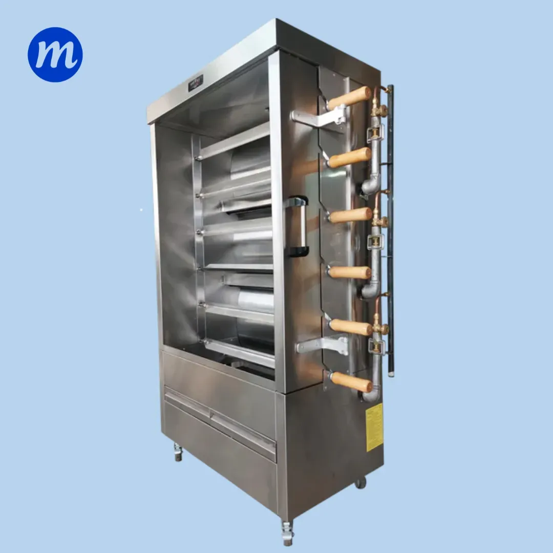 ASADOR 30 POLLOS A GAS MOTORES INDEPENDIENTES 110V METAL SUPREME