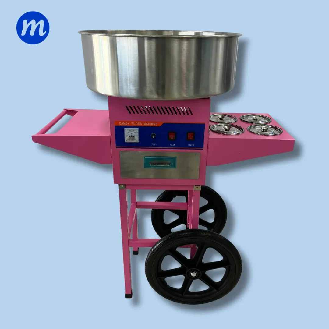 ALGODONERA CON CARRITO ELECTRICA 110V ROSADA