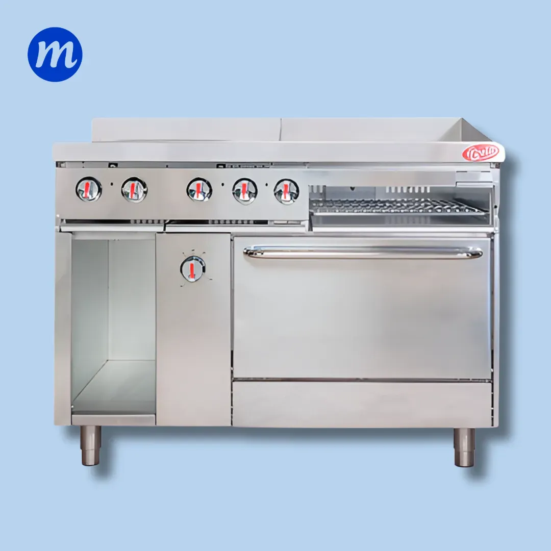 COCINA 4 HORNILLAS HORNO, GRATINADOR Y PLANCHA BOIA