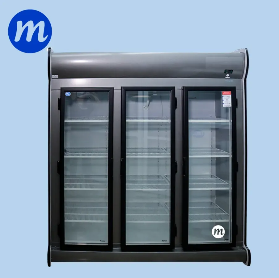 VITRINA 3 PUERTAS BATIENTES AUTO SERVICIO 1450L UNIDAD 1/3 110V FRICON