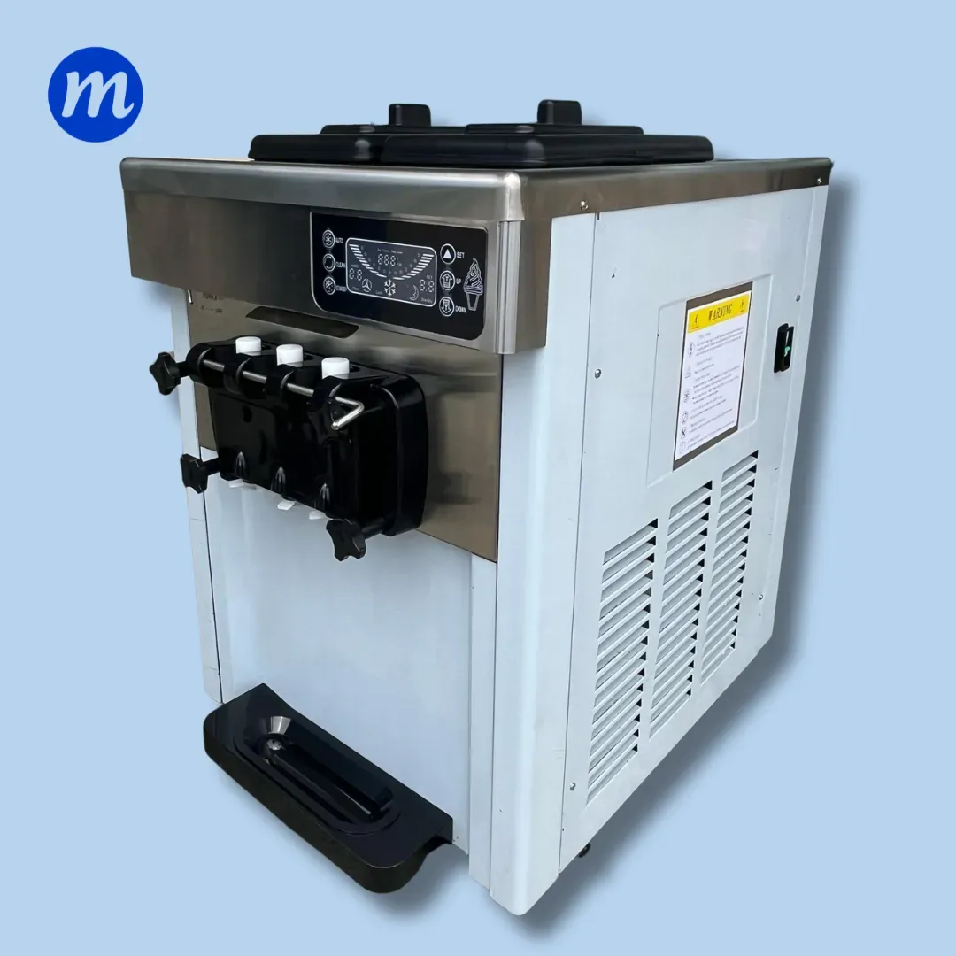 MAQUINA DE HELADO BARQUILLA 2 TANQUES 5LTS 2 SABORES,1 MIXTO 110V