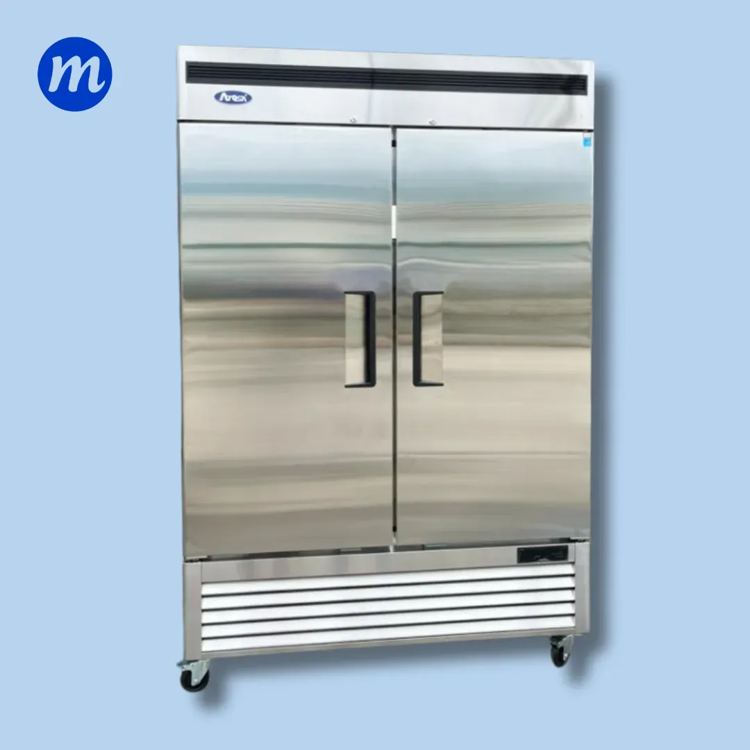 VITRINA 2 PUERTAS EN ACERO 1200L UNIDAD 1/5 HP 110V ATOSA