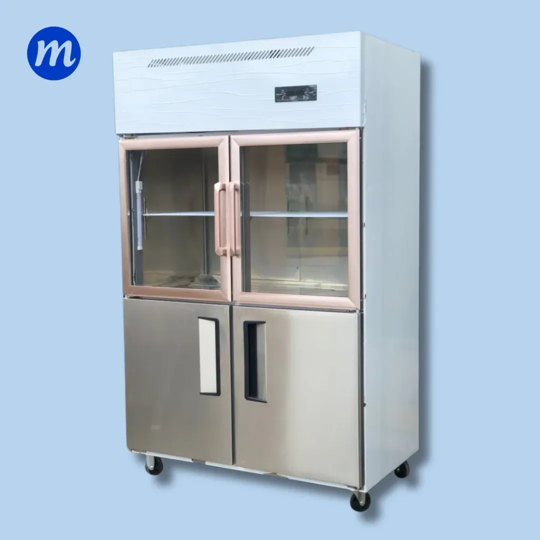 VITRINA 4 PUERTAS COMBINADA 1,20MT 110V ENFRIAMIENTO ESTATICO MEIBCA