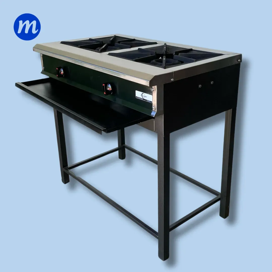 COCINA 2 HORNILLAS EN HIERRO LINEAL QUEMADOR Q30 METAL ACERO