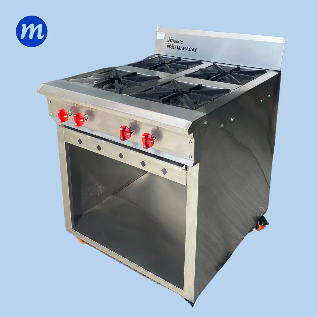 COCINA 4 HORNILLAS CON GABINETE EN A/I MF