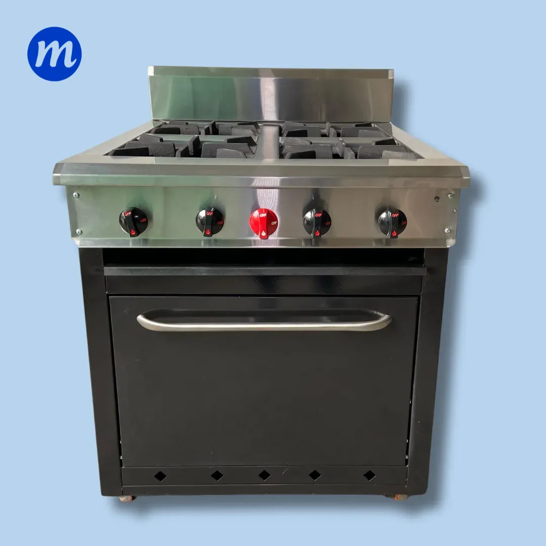 COCINA 4 HORNILLAS Y HORNO QUEMADOR Q30 EN HIERRO METAL ACERO