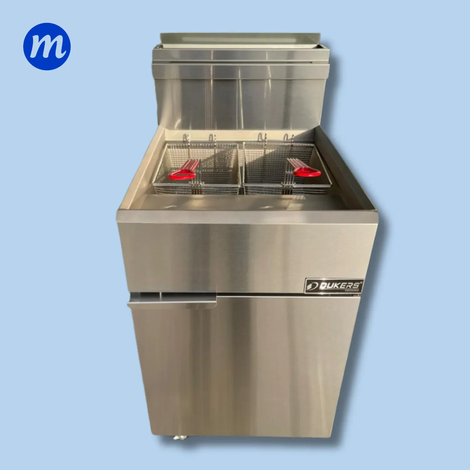 FREIDORA 2 CESTAS GAS 31 LITROS 5 QUEMADORES 150.000 BTU DUKERS