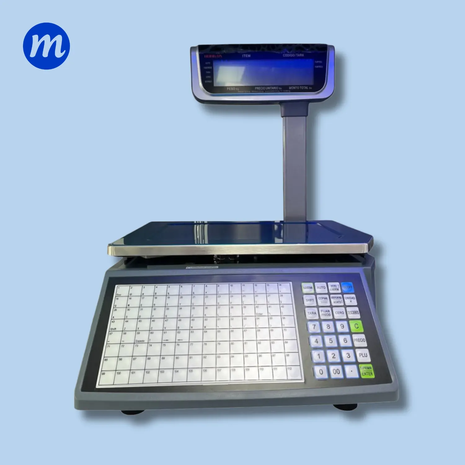 BALANZA DE TICKET CON WIFI 15/30KG CON TORRE 110V RONGTA
