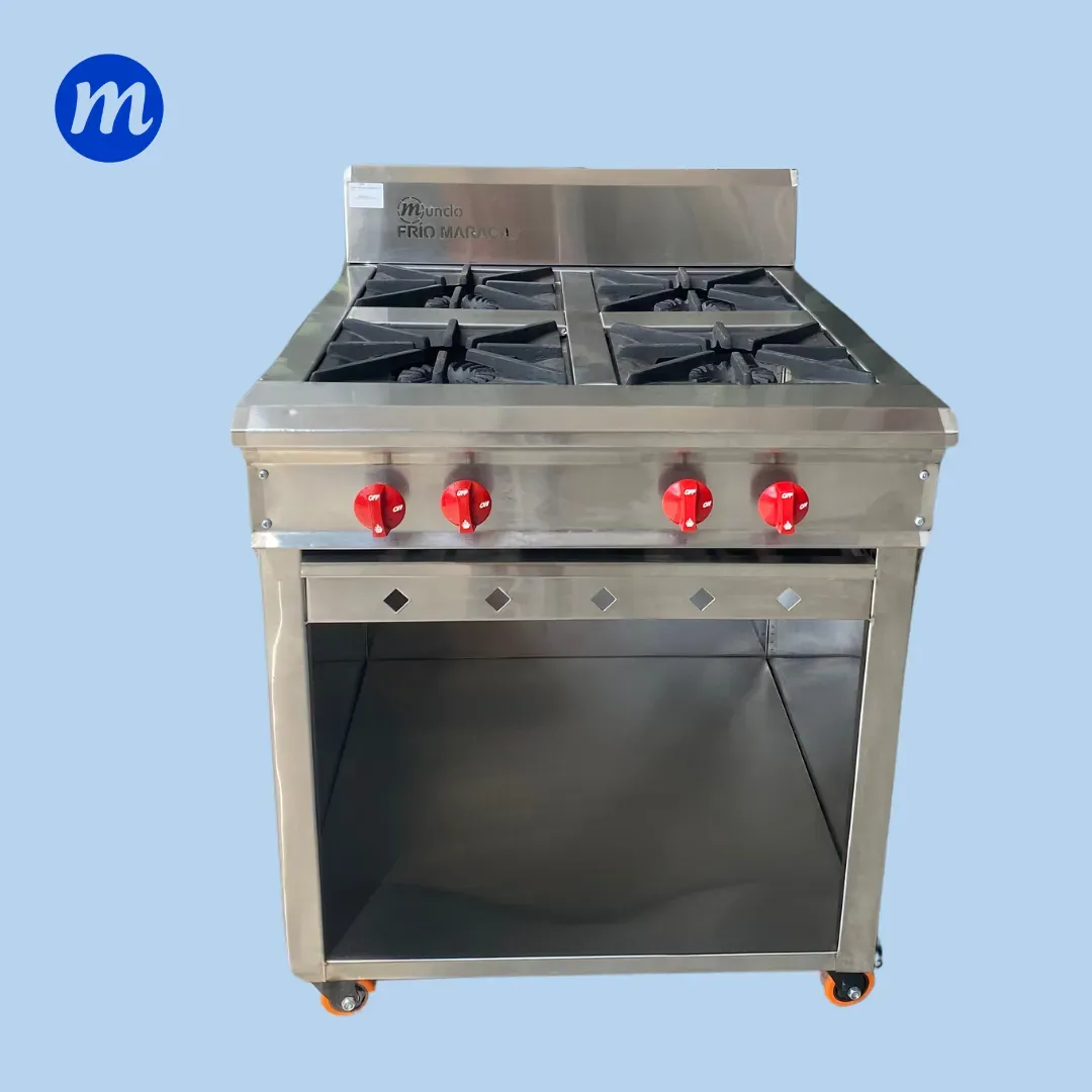 COCINA 4 HORNILLAS CON GABINETE EN A/I MF