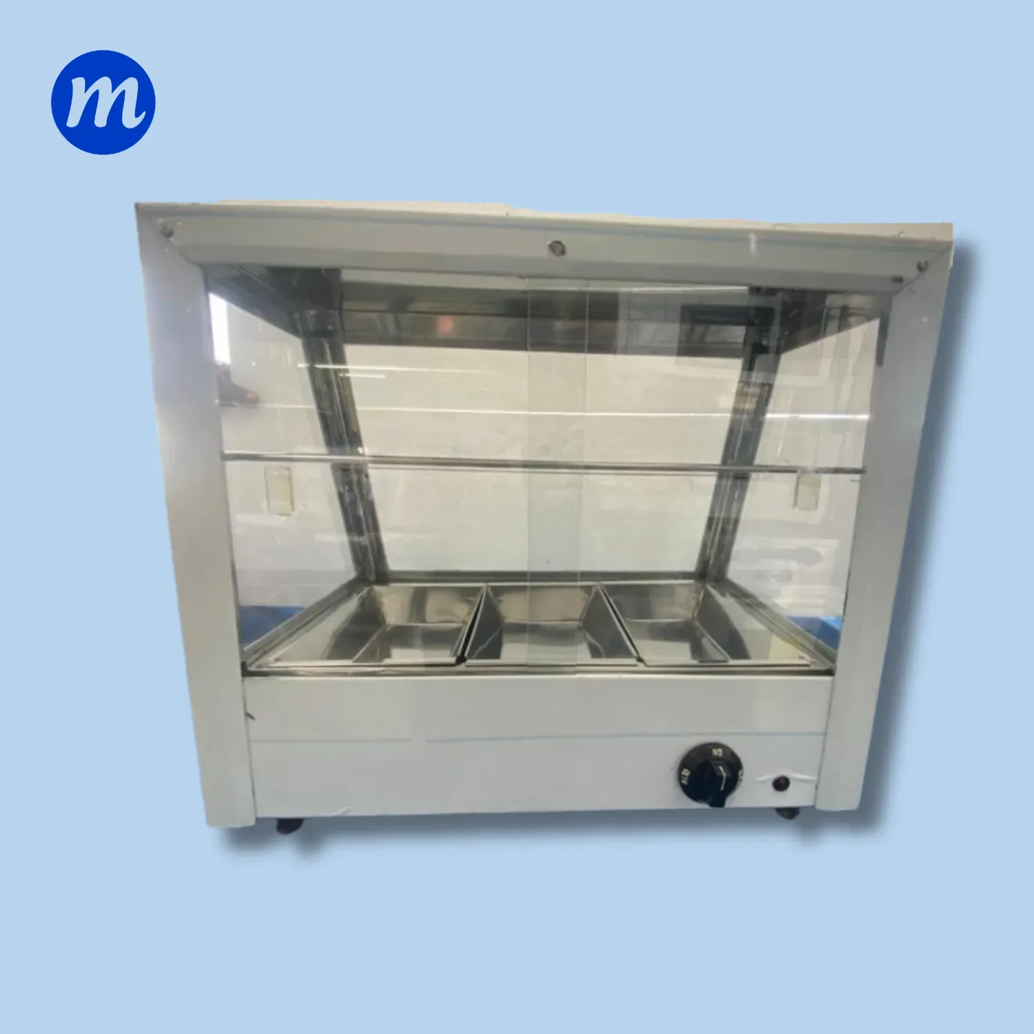 BAÑO DE MARIA SENCILLO 50CM VIDRIO PLANO 110V