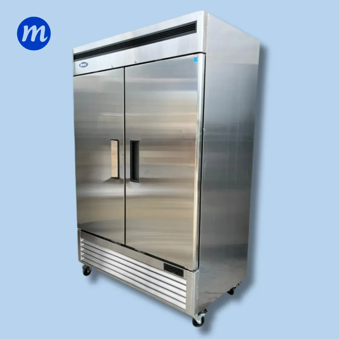VITRINA 2 PUERTAS EN ACERO 1200L UNIDAD 1/5 HP 110V ATOSA