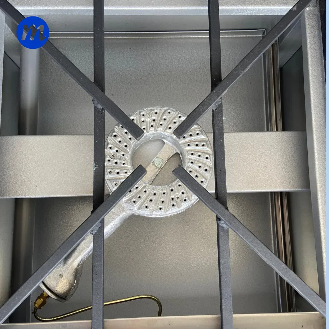 FOGON 40x40CM DE ACERO INOXIDABLE BASE HIERRO QUEMADOR DE ALUMINIO EQUIMAQ