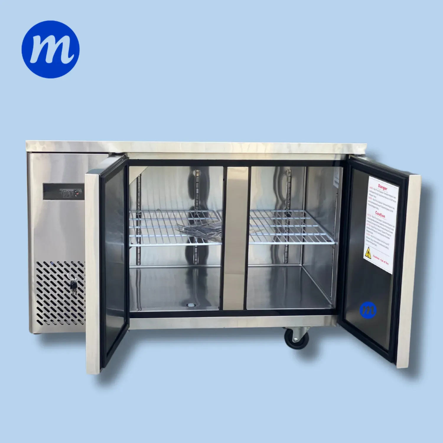 MESA DE TRABAJO EN A/I REFRIGERADA 2 PUERTAS 1,20MT 110V STARKCOOK