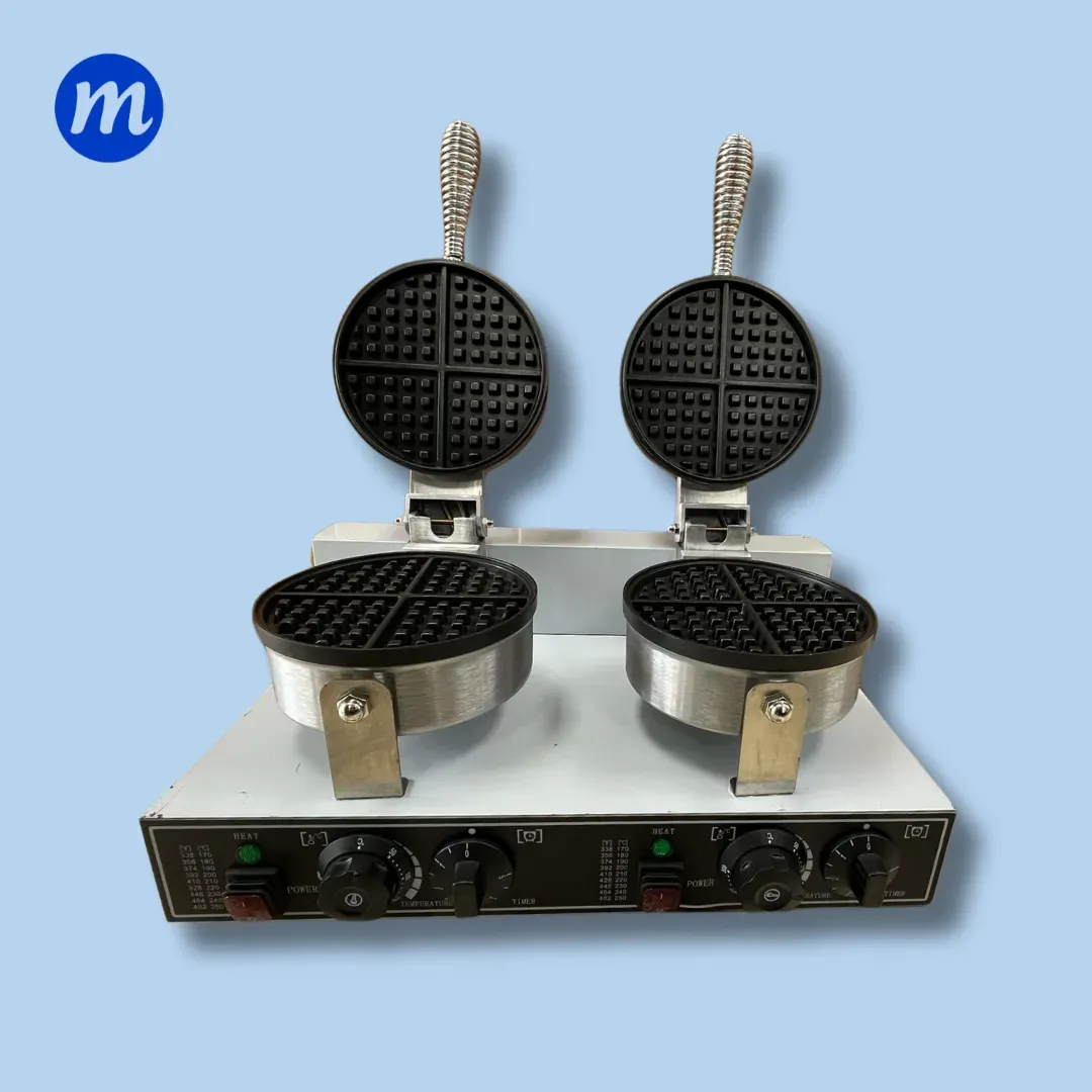 WAFLERA DOBLE EN ACERO 110V/1200W + 1.200W WZ-VM2