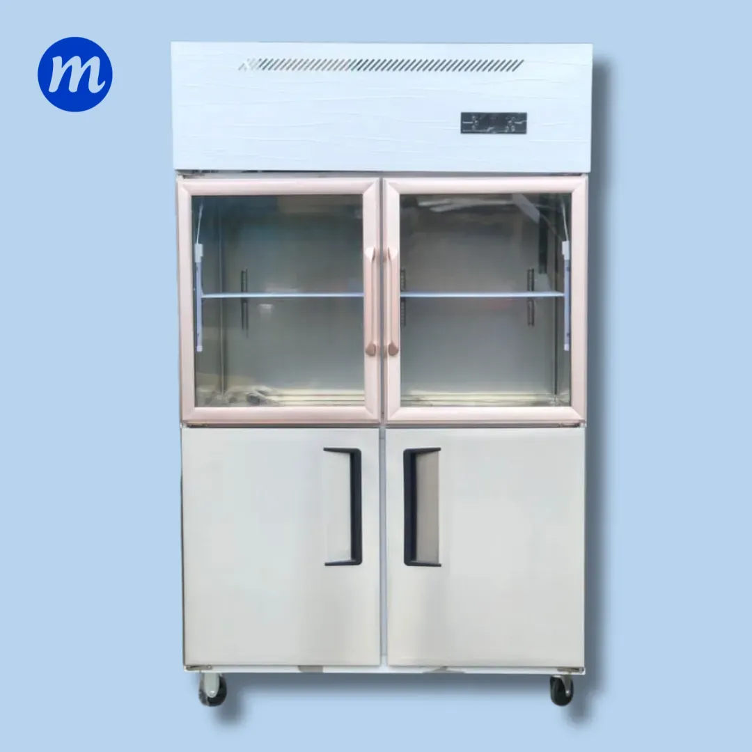 VITRINA 4 PUERTAS COMBINADA 1,20MT 110V ENFRIAMIENTO ESTATICO MEIBCA