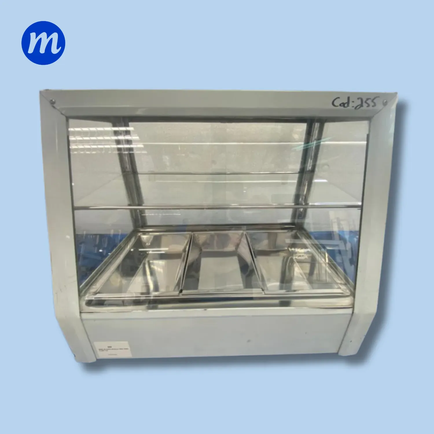 BAÑO DE MARIA SENCILLO 50CM VIDRIO PLANO 110V