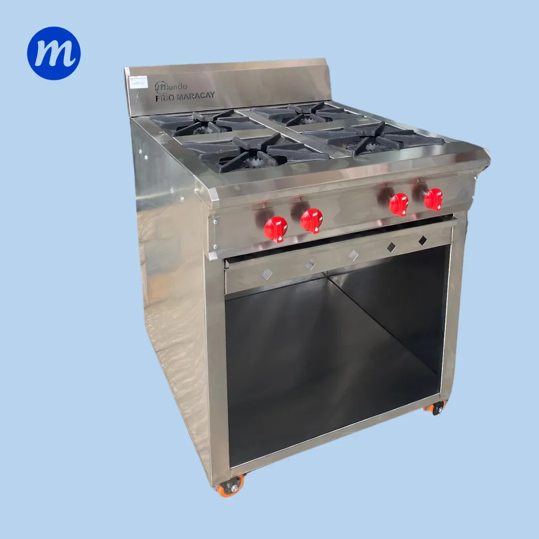 COCINA 4 HORNILLAS CON GABINETE EN A/I MF