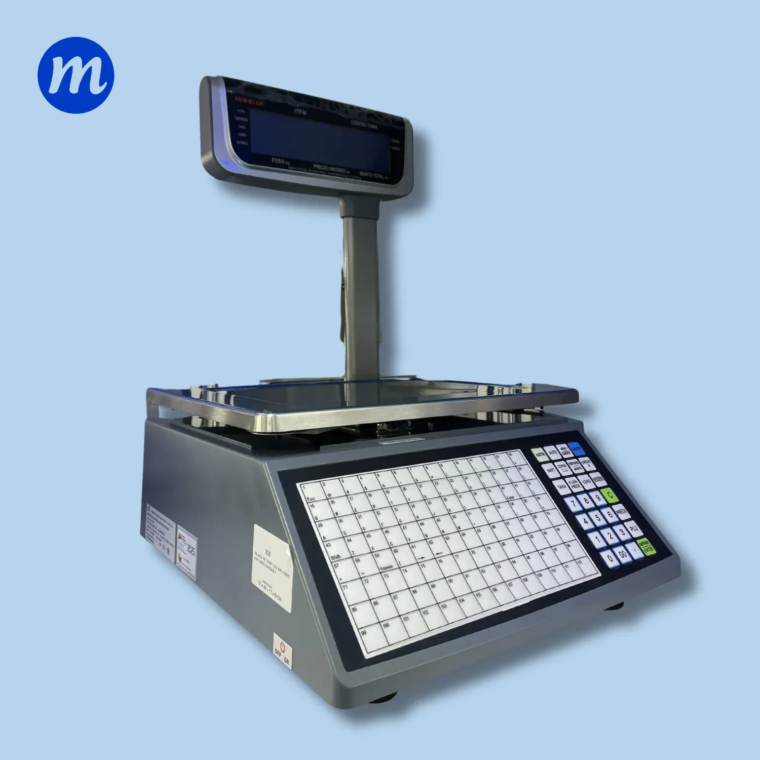 BALANZA DE TICKET CON WIFI 15/30KG CON TORRE 110V RONGTA