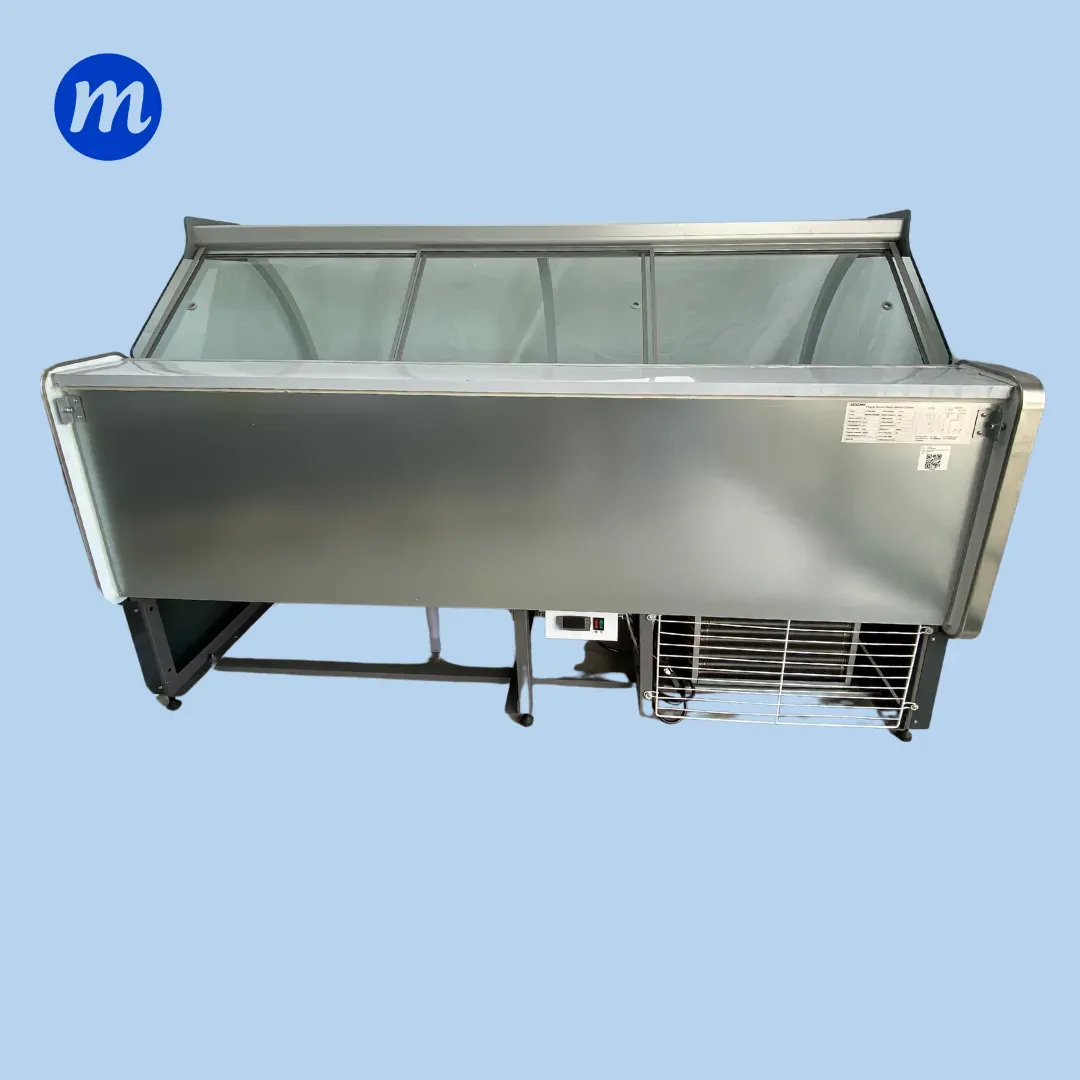 MOSTRADOR CARNICERO CHARCUTERO CURVO 1,88MT 390LT A/C 220V SENZANI