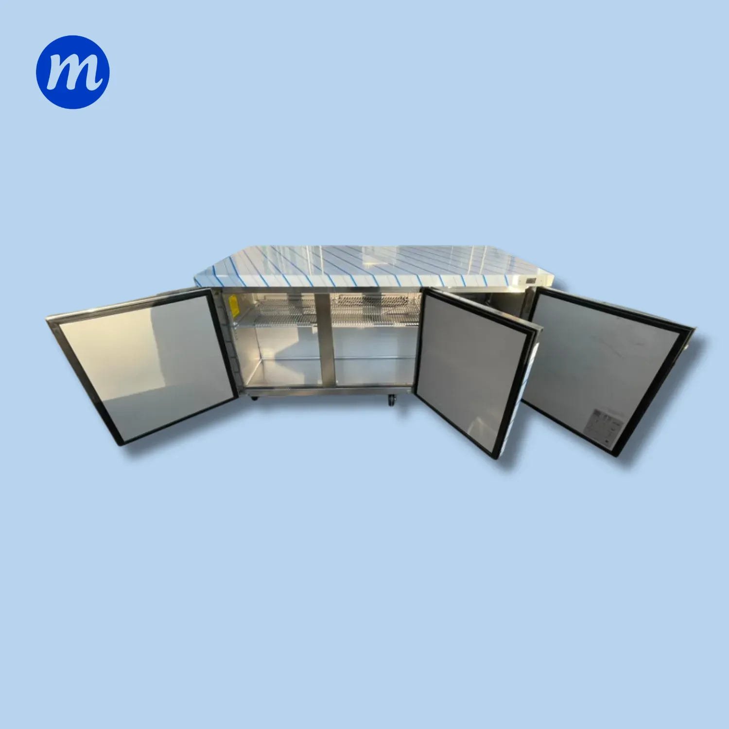 MESA DE TRABAJO EN A/I REFRIGERADA 3 PUERTAS 470 LITROS 1,82MT 110V SENZANI