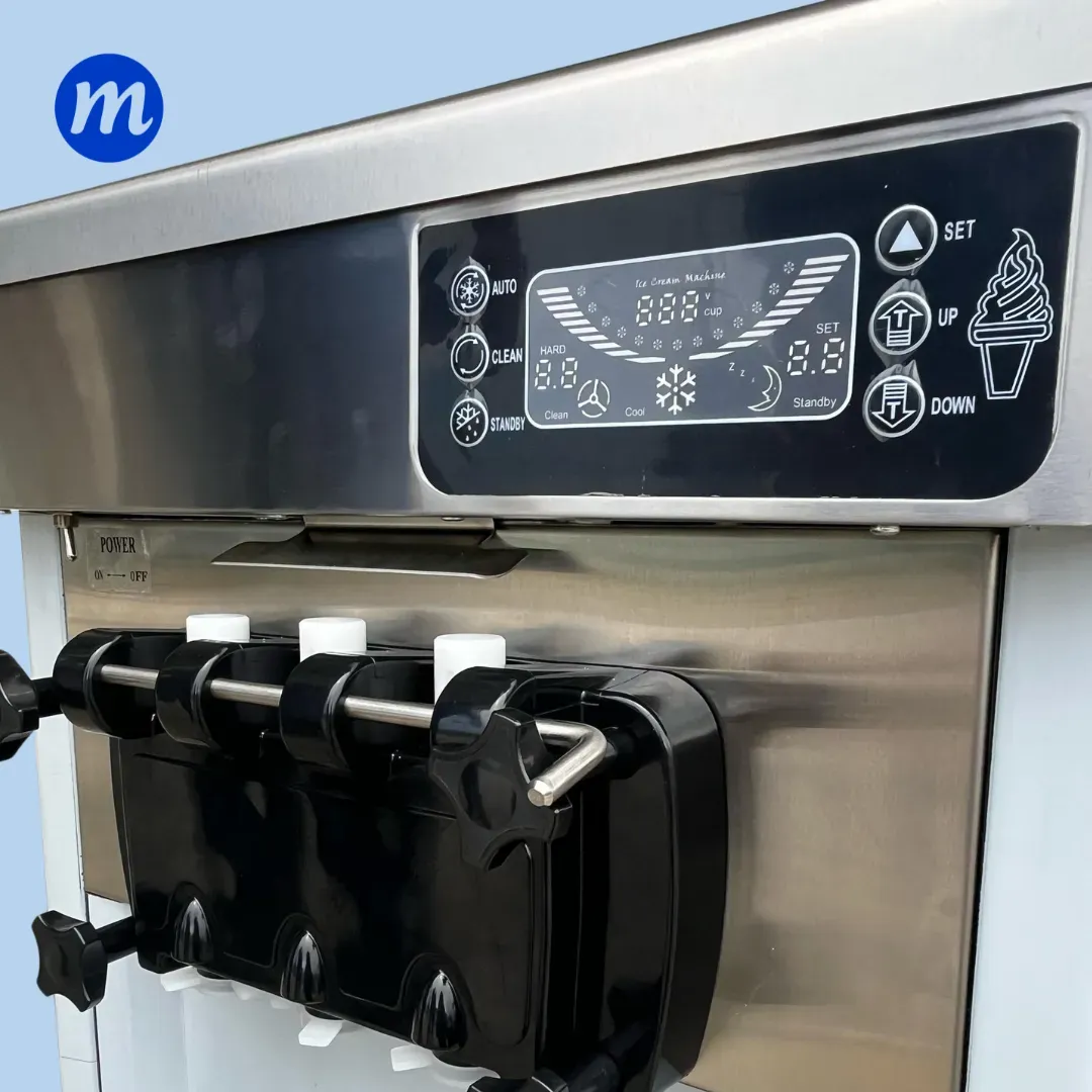 MAQUINA DE HELADO BARQUILLA 2 TANQUES 5LTS 2 SABORES,1 MIXTO 110V
