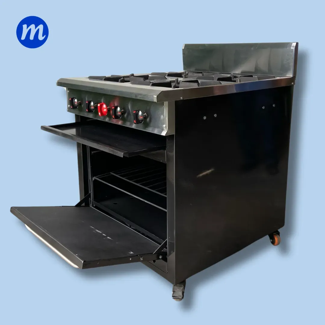 COCINA 4 HORNILLAS Y HORNO QUEMADOR Q30 EN HIERRO METAL ACERO