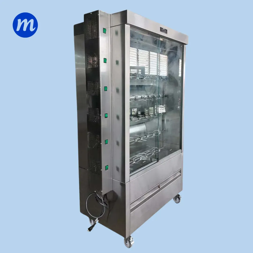 ASADOR 30 POLLOS A GAS MOTORES INDEPENDIENTES 110V METAL SUPREME