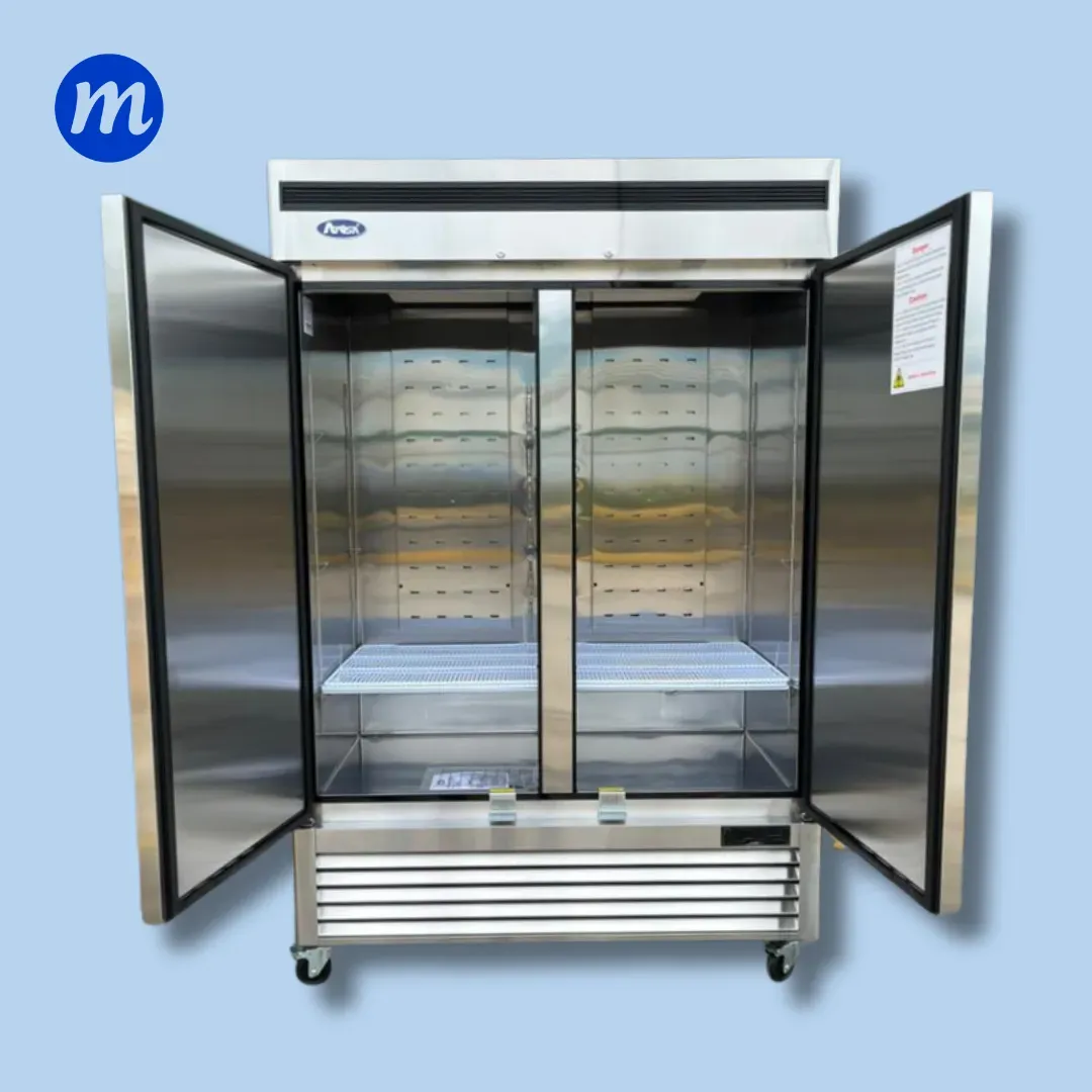 VITRINA 2 PUERTAS EN ACERO 1200L UNIDAD 1/5 HP 110V ATOSA