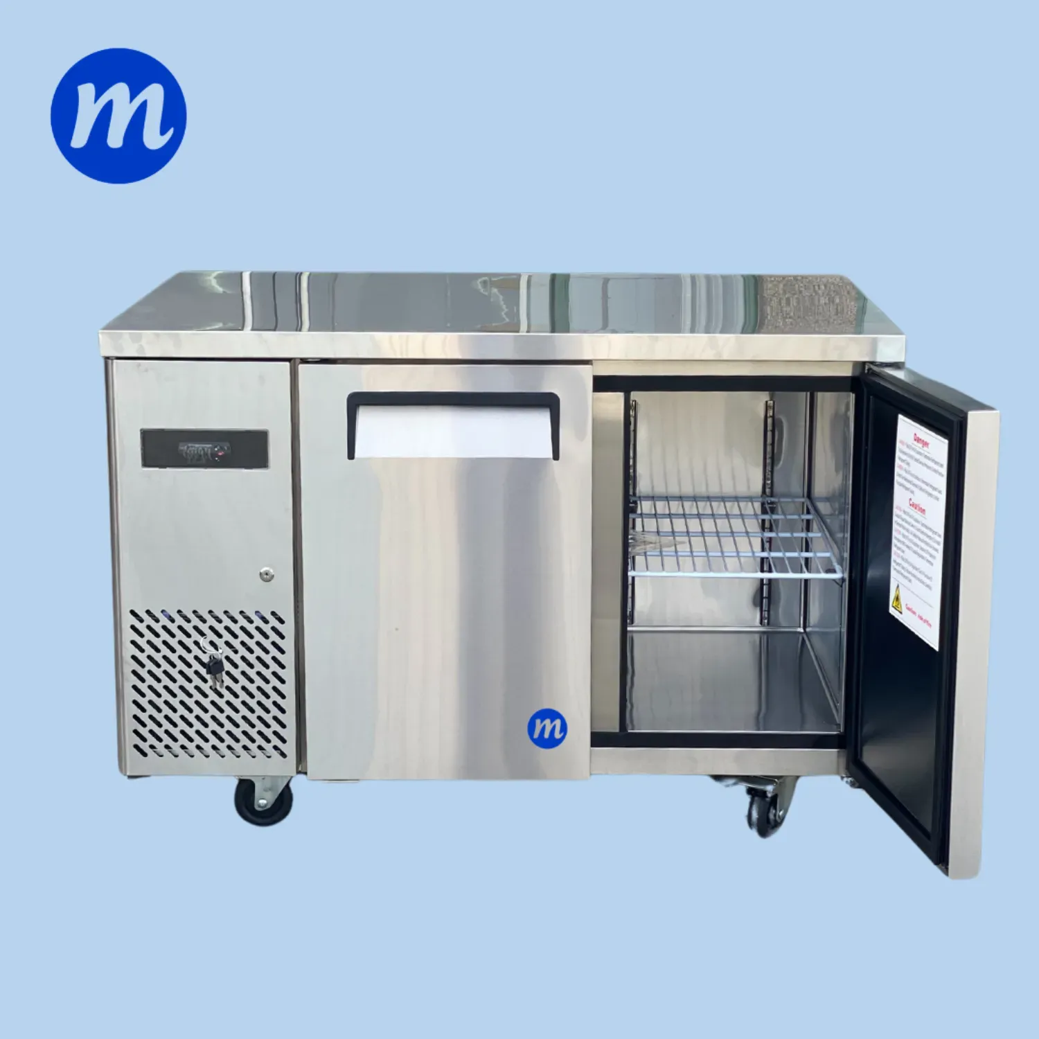 MESA DE TRABAJO EN A/I REFRIGERADA 2 PUERTAS 1,20MT 110V STARKCOOK