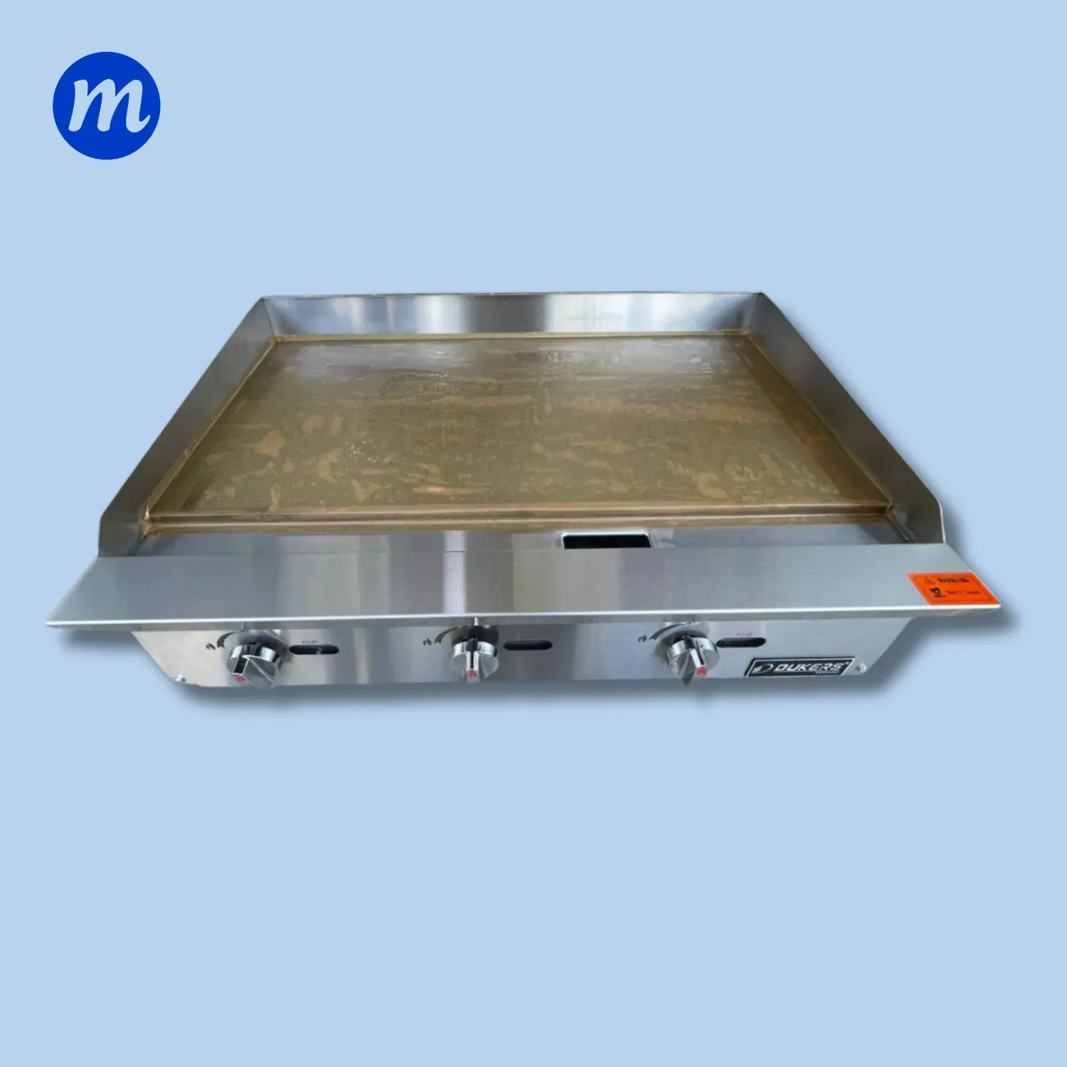 PLANCHA A GAS 36" 3 QUEMADORES 90.000 BTU DUKERS