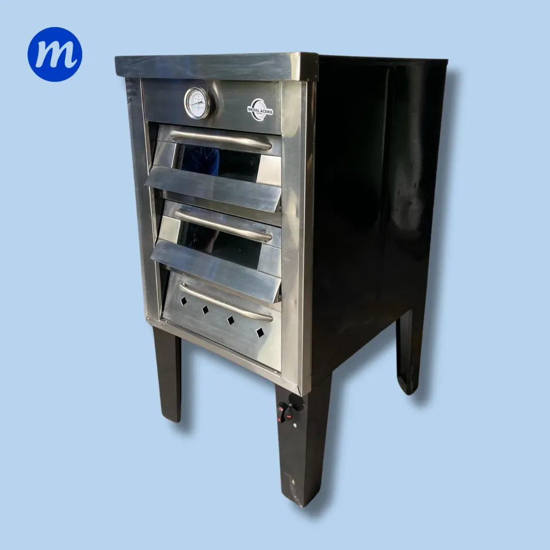 HORNO 2 BANDEJAS PUERTA A/I Y VIDRIO METAL ACERO