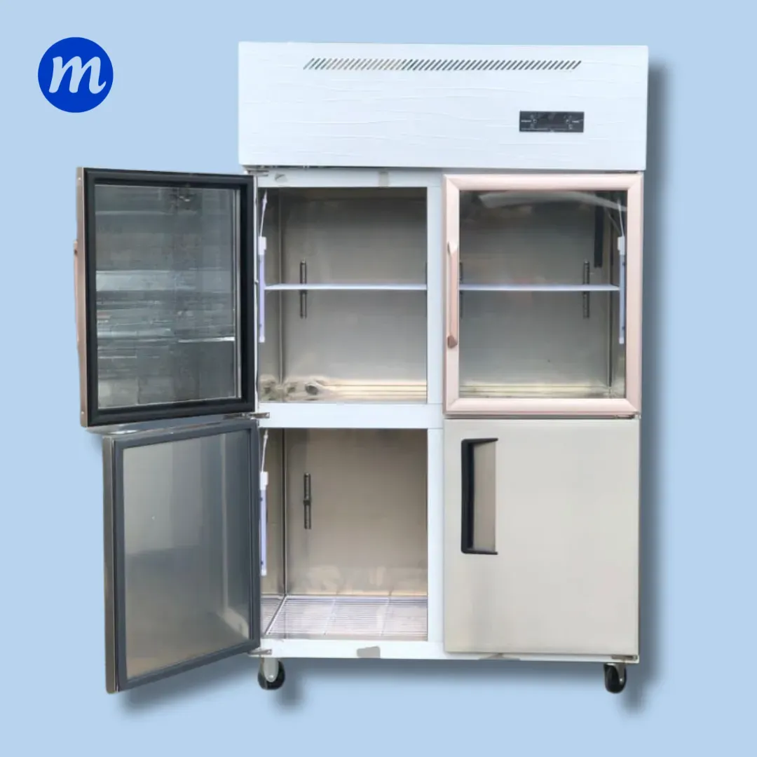 VITRINA 4 PUERTAS COMBINADA 1,20MT 110V ENFRIAMIENTO ESTATICO MEIBCA