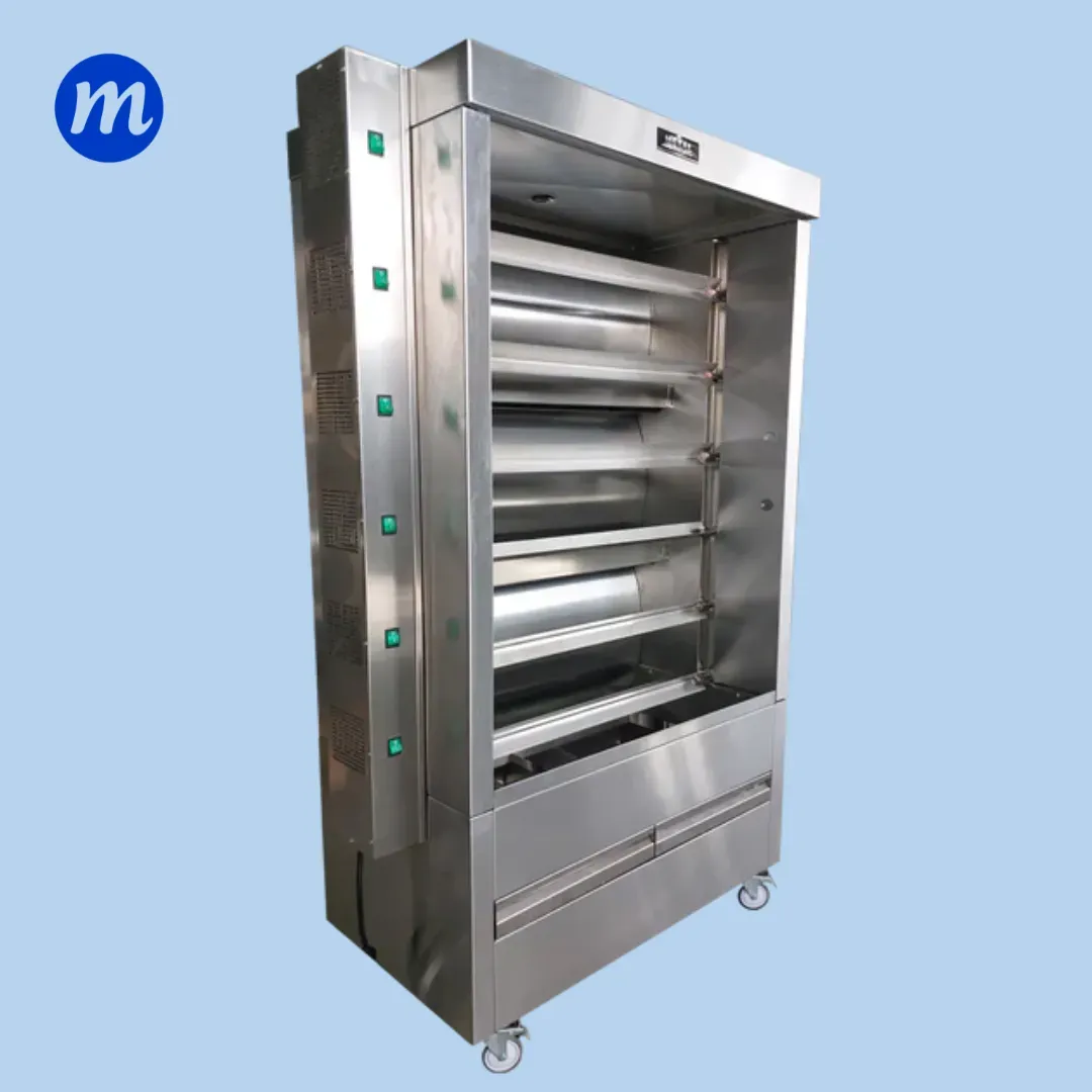 ASADOR 30 POLLOS A GAS MOTORES INDEPENDIENTES 110V METAL SUPREME