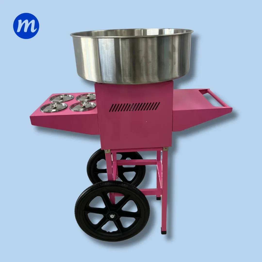 ALGODONERA CON CARRITO ELECTRICA 110V ROSADA