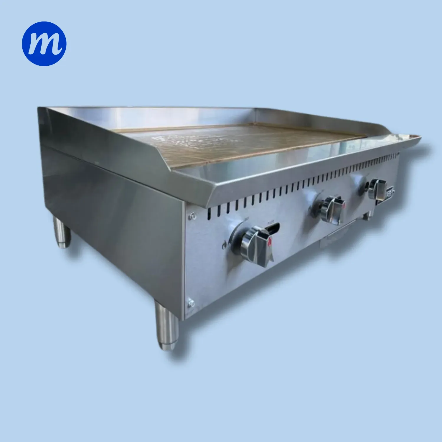 PLANCHA A GAS 36" 3 QUEMADORES 90.000 BTU DUKERS