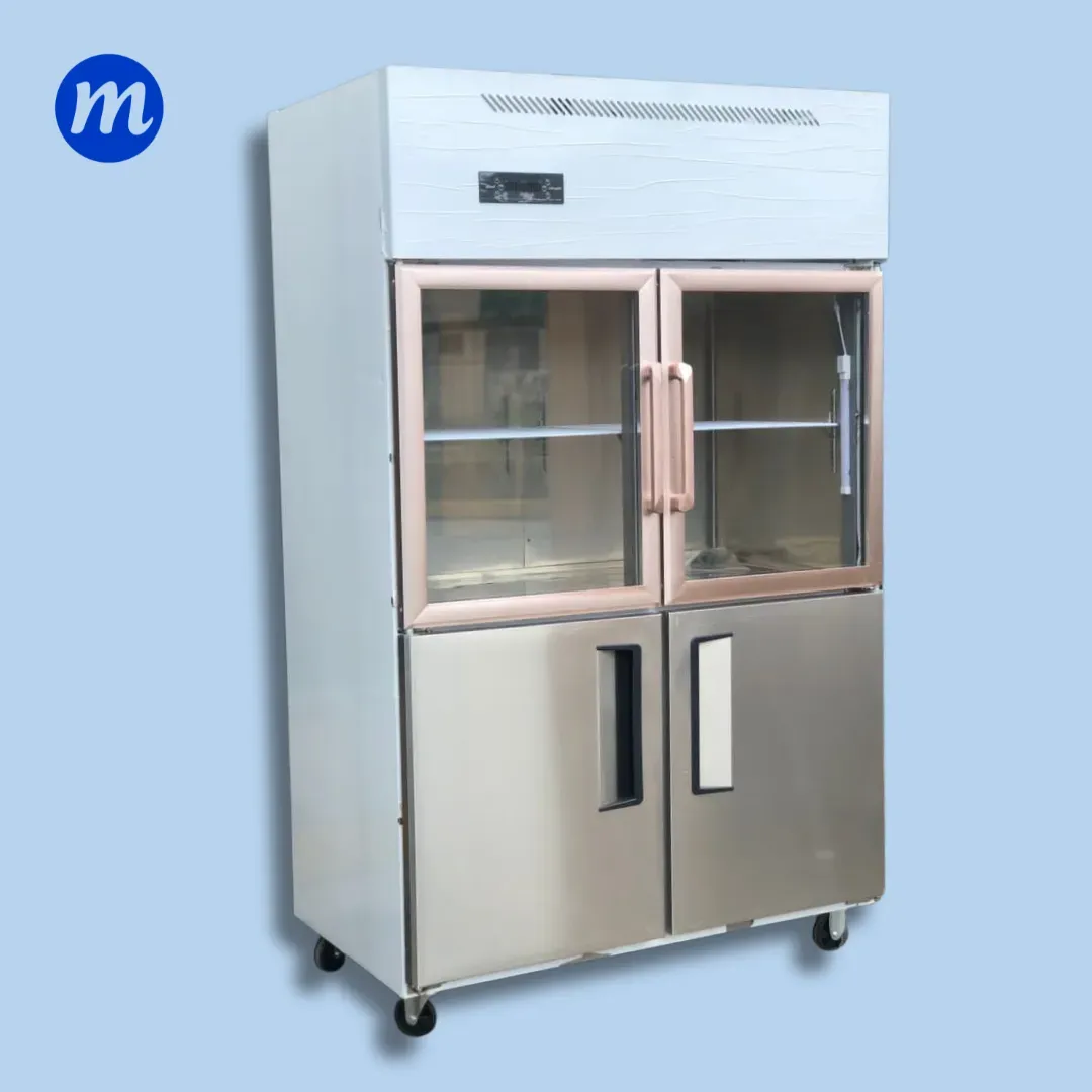 VITRINA 4 PUERTAS COMBINADA 1,20MT 110V ENFRIAMIENTO ESTATICO MEIBCA